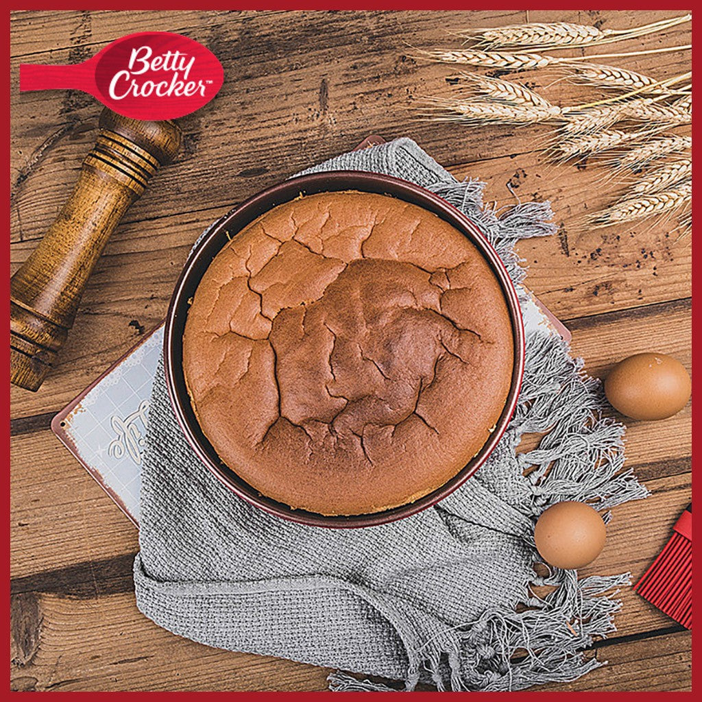 [SG Stock] Betty Crocker Maple Red Non-Stick Extra Deep 8 inch Round Baking Pan with Removable Bottom | Carbon Steel