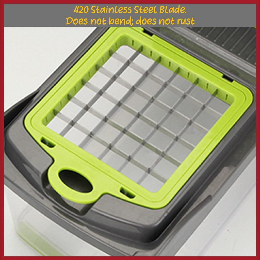 [SG Stock] 13 in 1 Multi-Functional Food Chopper Vegetable Cutter Garlic Chopper Dicer Grater Mandoline Slicer