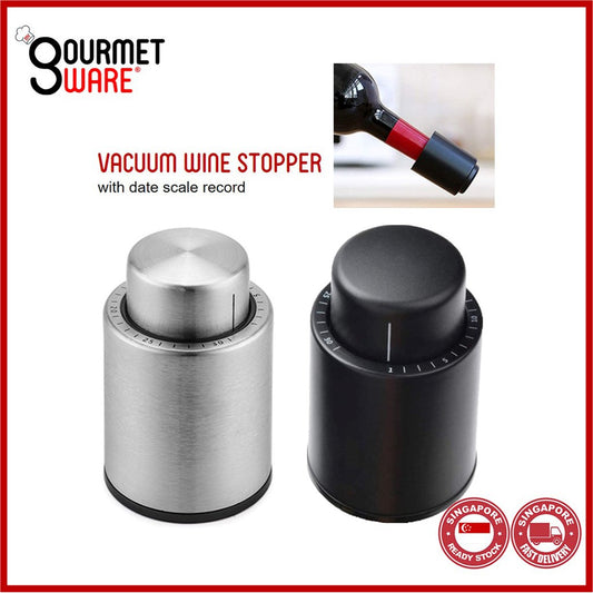 [SG Stock] Vacuum Wine Stopper with Date Time Scale Record by My Gourmet Ware