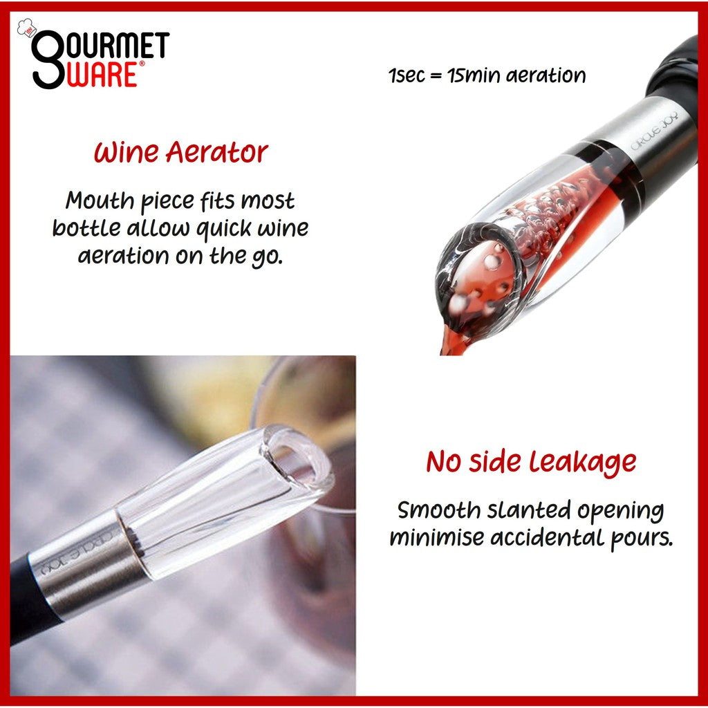 [SG Stock] 4in1 Xiaomi Circle Joy Deluxe Wine Opener Gift Set | Electric Wine Opener with Foil Cutter Aerator