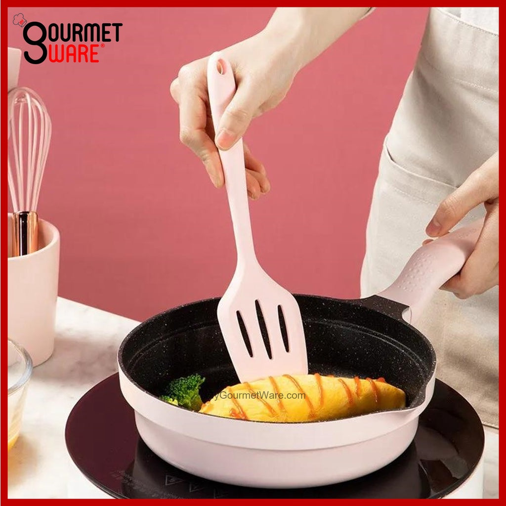 [SG Stock] [Adult Size] Premium Rose Gold Silicone Nonstick | Non Scratch Cooking Utensil 5pc Set