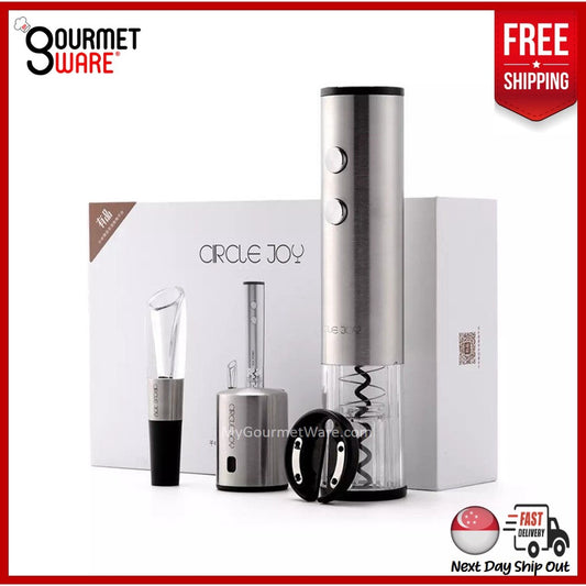 [SG Stock] 4in1 Xiaomi Circle Joy Deluxe Wine Opener Gift Set | Electric Wine Opener with Foil Cutter Aerator