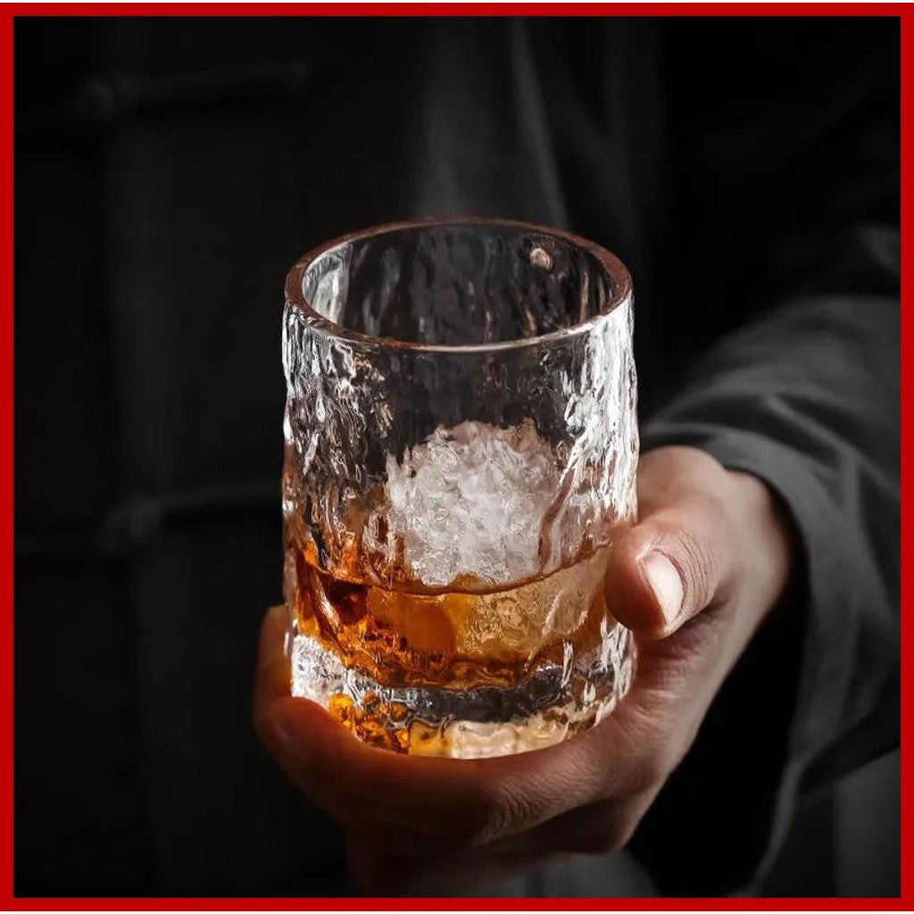 [SG Stock] Handcrafted Japanese Hatsu Kumo Whisky Glass Set with Wooden Gift Box | Crystal Whiskey Glasses