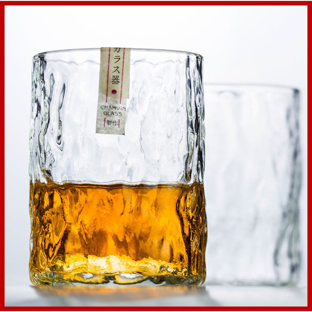 [SG Stock] Handcrafted Japanese Hatsu Kumo Whisky Glass Set with Wooden Gift Box | Crystal Whiskey Glasses