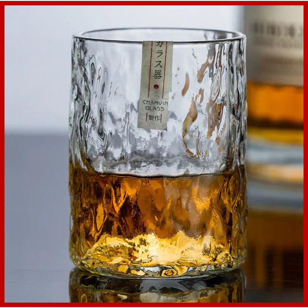 [SG Stock] Handcrafted Japanese Hatsu Kumo Whisky Glass Set with Wooden Gift Box | Crystal Whiskey Glasses