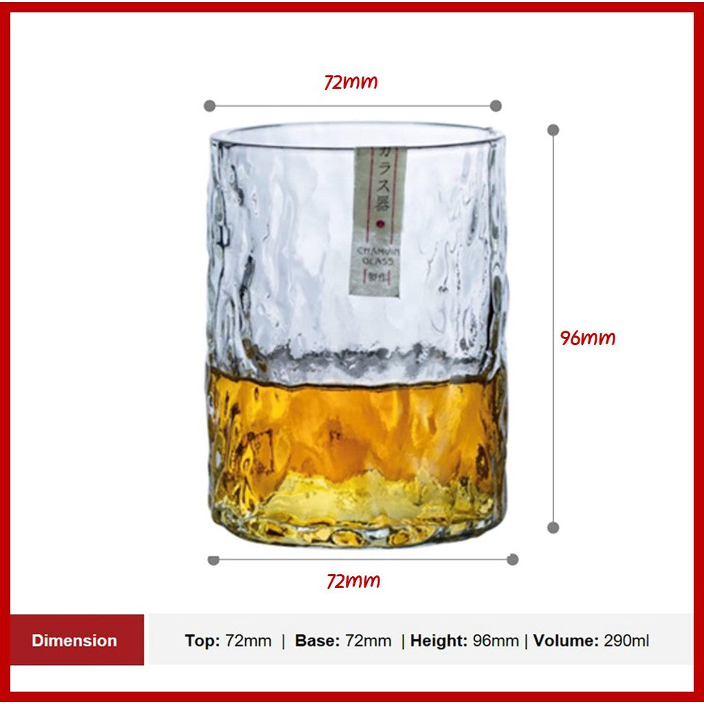 [SG Stock] Handcrafted Japanese Hatsu Kumo Whisky Glass Set with Wooden Gift Box | Crystal Whiskey Glasses