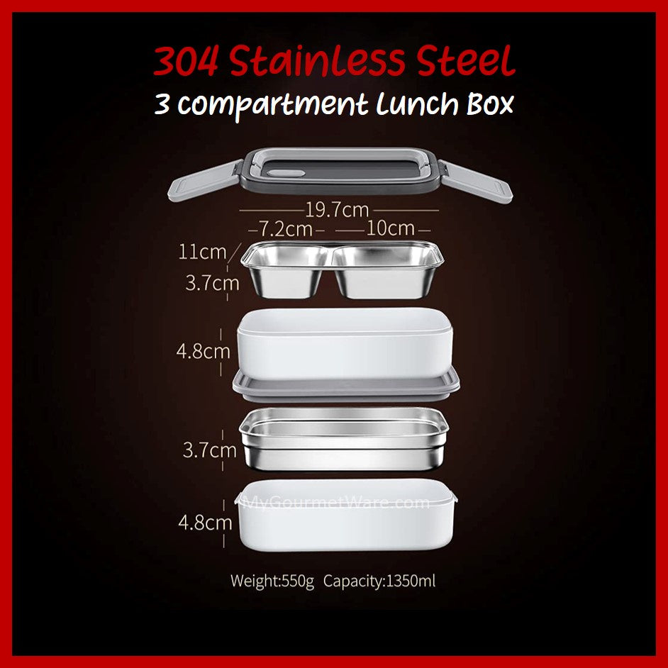 [SG Stock] Stainless Steel Lunch Box & FREE Thermal Bag