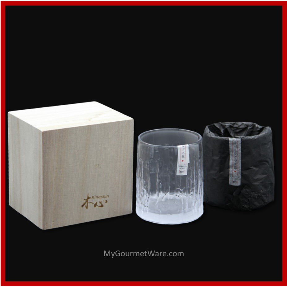 [SG Stock] Handcrafted Japanese Kinoshin Whisky Glass Set with Wooden Gift Box | Crystal Whiskey Glasses