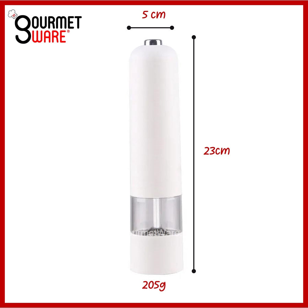 [SG Stock] Pepper Grinder Mill Adjustable Electric Automatic Salt Spice Herbs Easy Clean with LED Light Ceramic Core