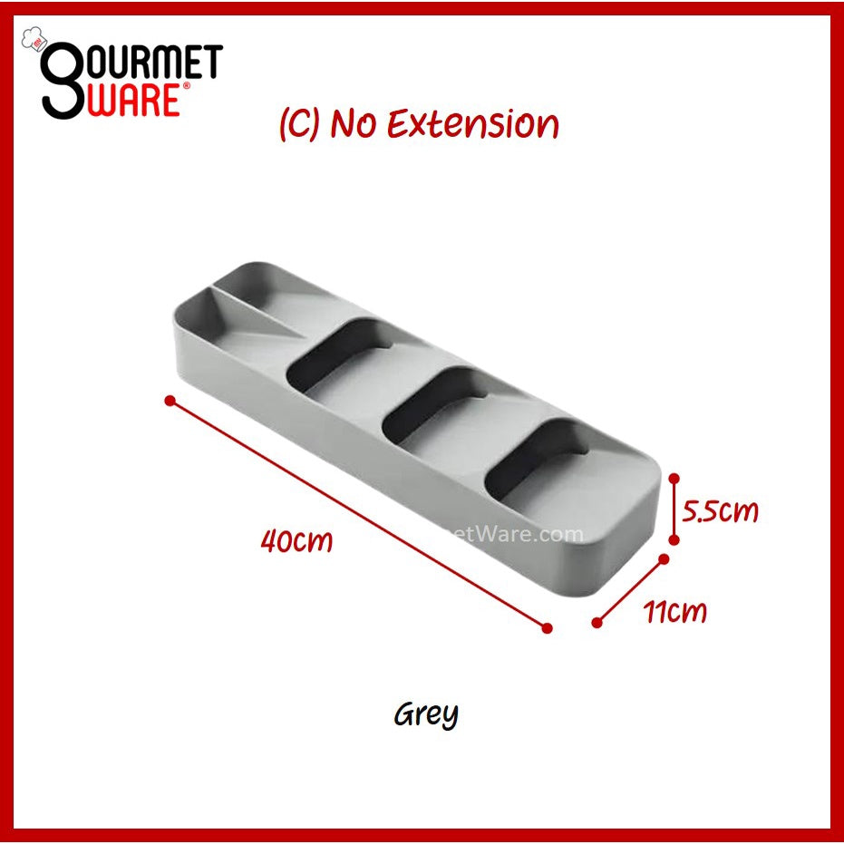 [SG Stock] Expandable Kitchen Drawer Organiser Tray | Cutlery Holder Utensils Organizer | Fork Spoon Knives Storage