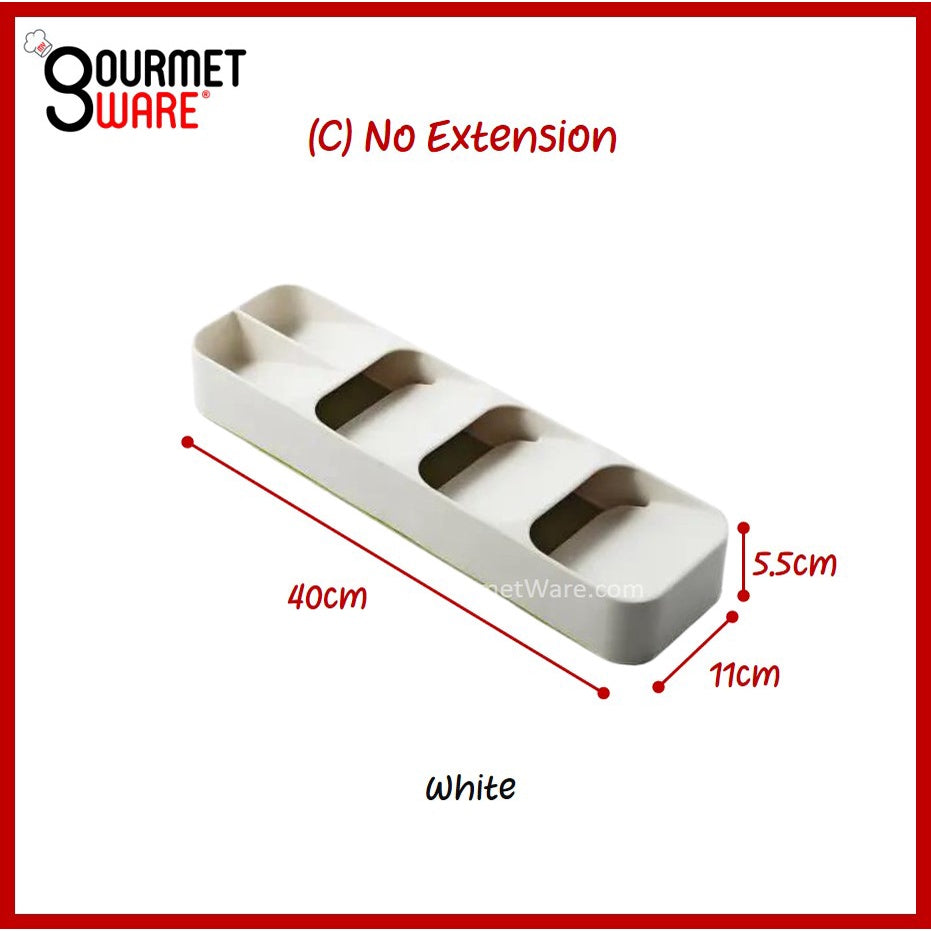 [SG Stock] Expandable Kitchen Drawer Organiser Tray | Cutlery Holder Utensils Organizer | Fork Spoon Knives Storage