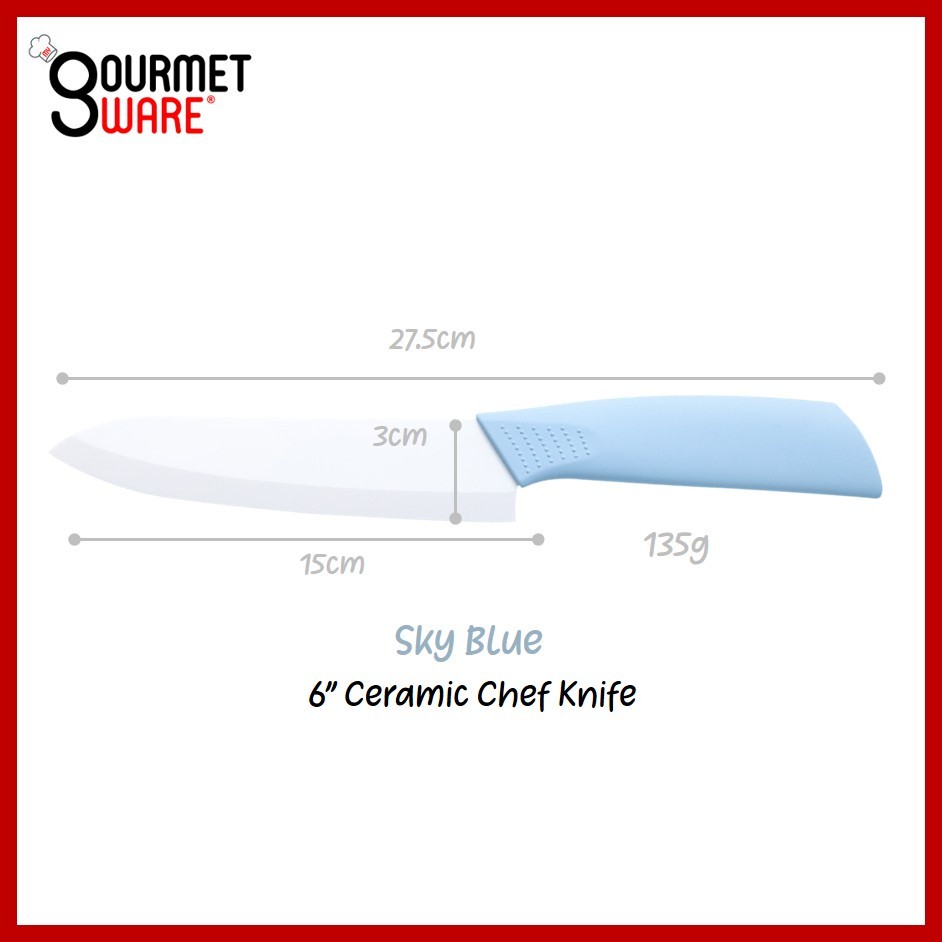 [SG Stock] 6 and 4 inch Ceramic Kitchen Knife with Anti Slip Grip | Ceramic Chef Knife | Fruit Knife