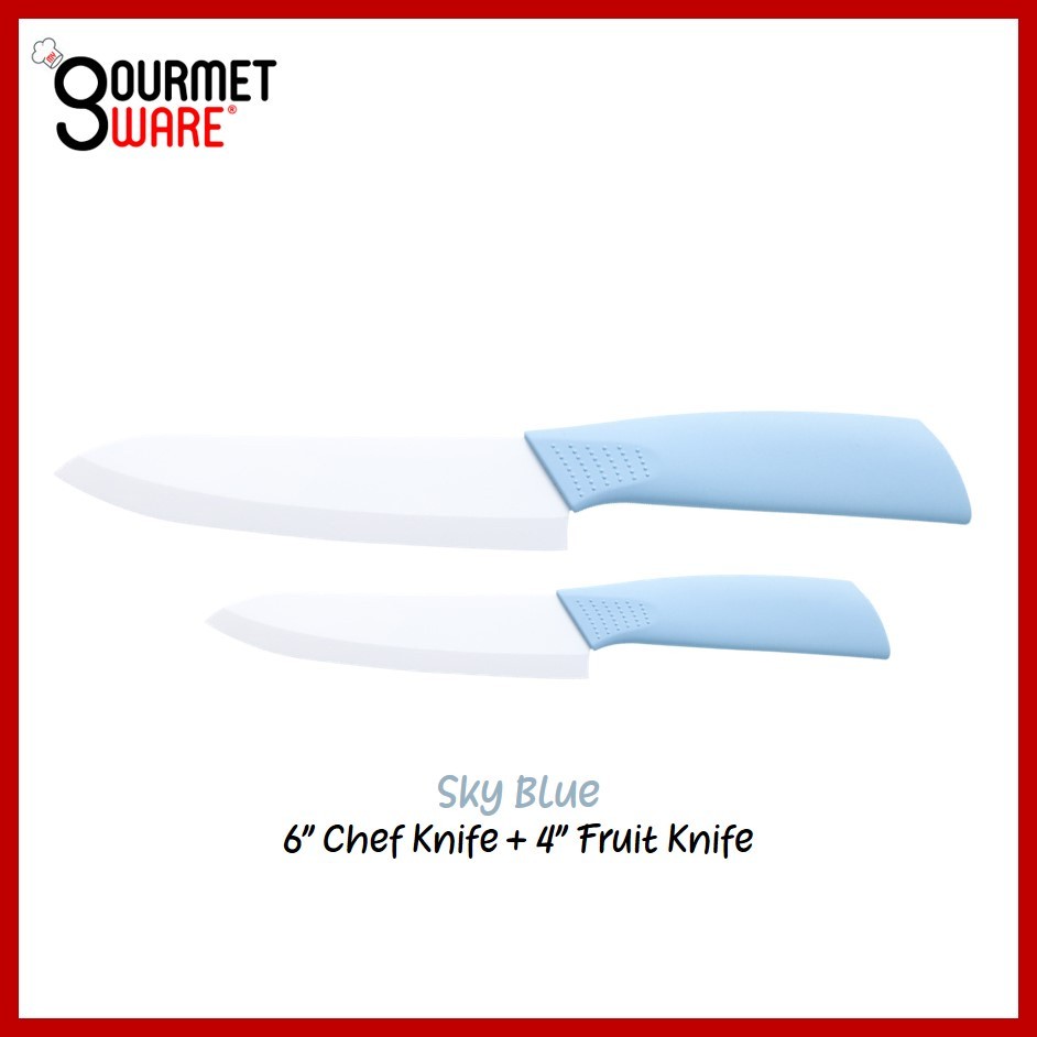 [SG Stock] 6 and 4 inch Ceramic Kitchen Knife with Anti Slip Grip | Ceramic Chef Knife | Fruit Knife