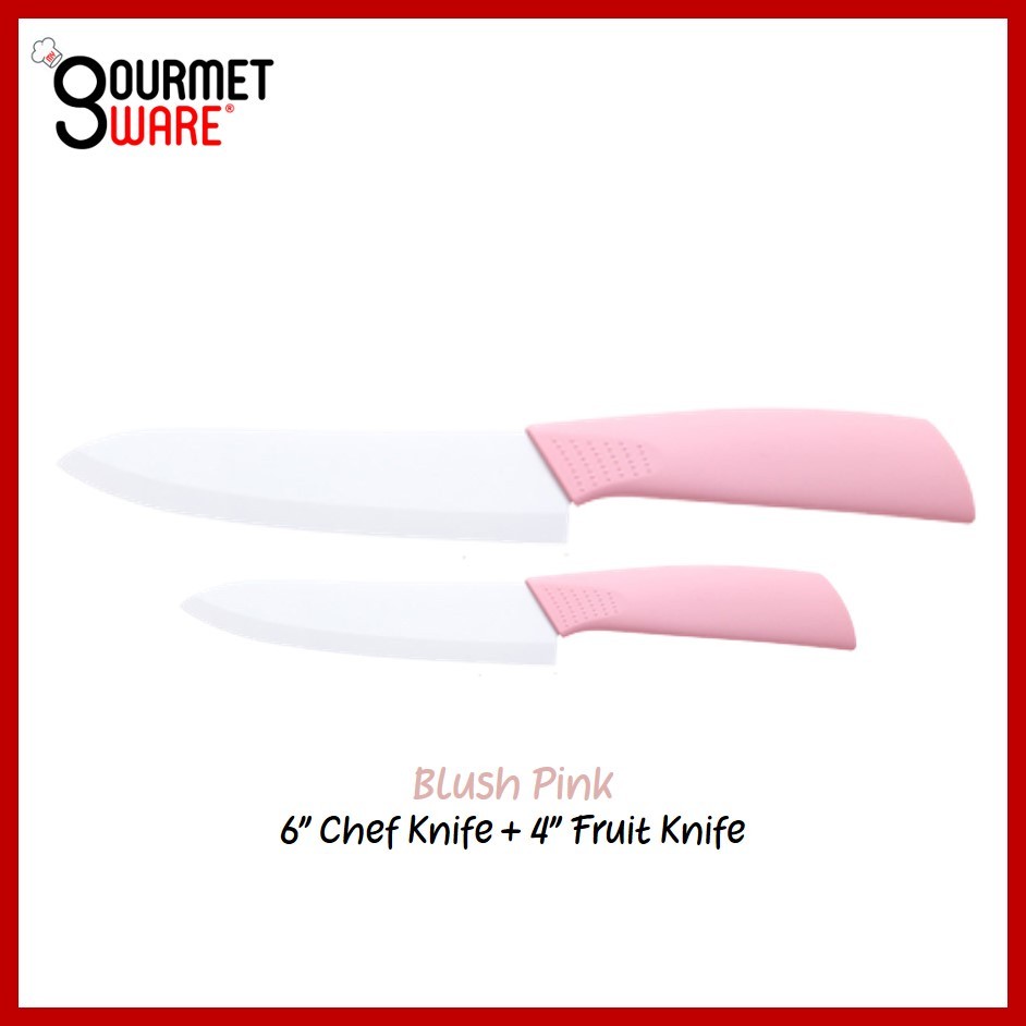 [SG Stock] 6 and 4 inch Ceramic Kitchen Knife with Anti Slip Grip | Ceramic Chef Knife | Fruit Knife