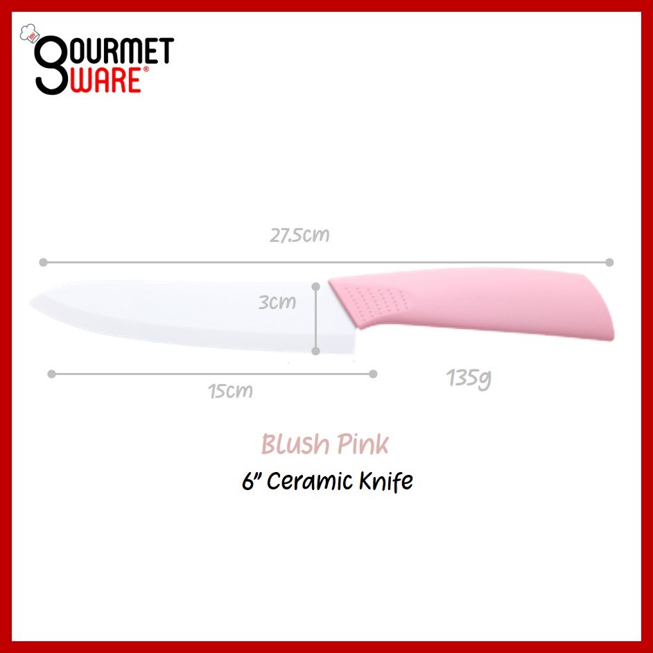 [SG Stock] 6 and 4 inch Ceramic Kitchen Knife with Anti Slip Grip | Ceramic Chef Knife | Fruit Knife