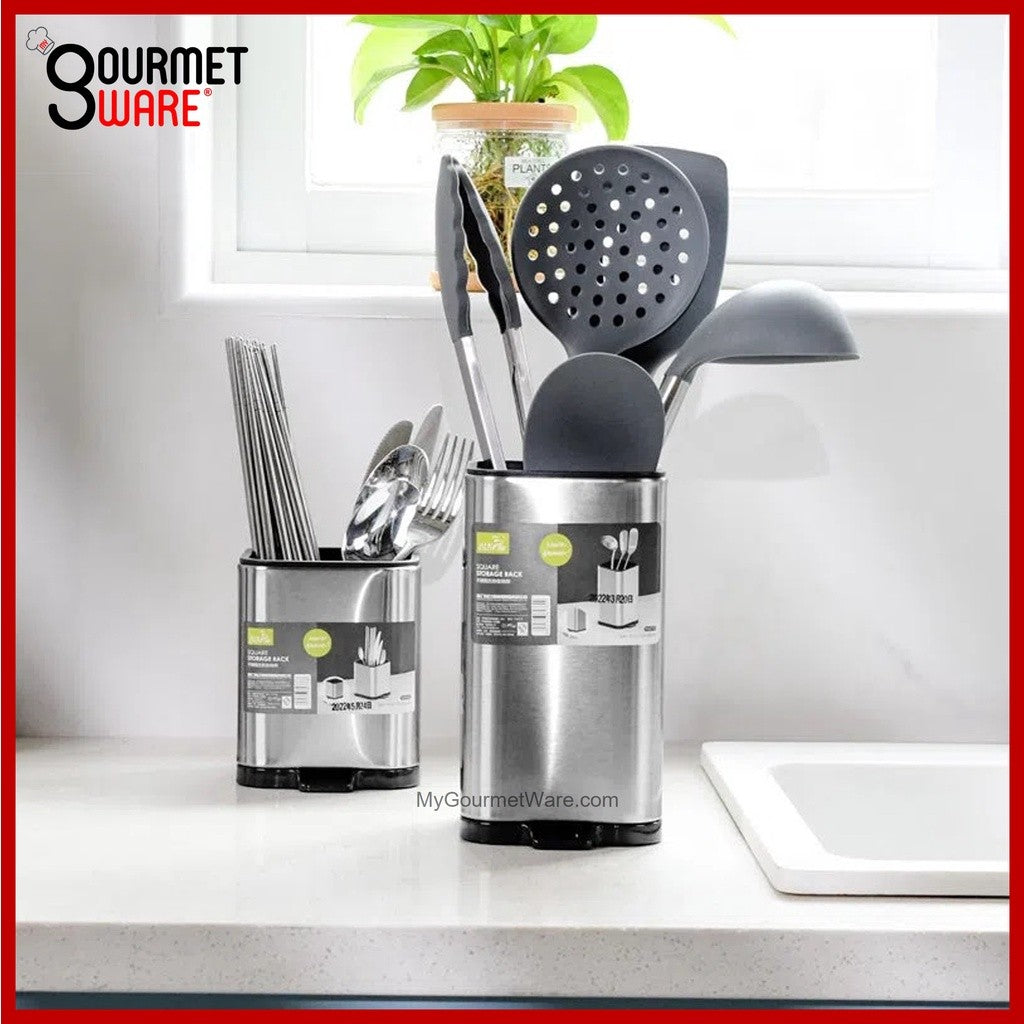 [SG Stock] Stainless Steel Kitchen Utensils Knives and Cutlery Holder | Knife Rack Kitchen Organiser