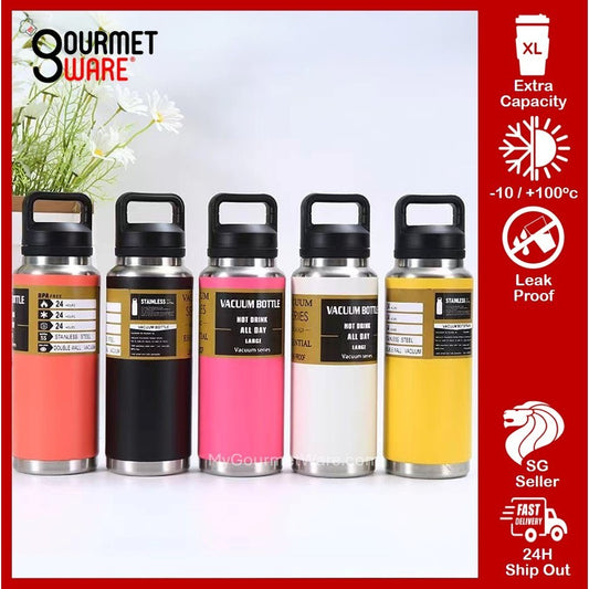 [SG Stock] Stainless steel sports water bottle Vacuum Insulated Leak Proof Tumbler Coffee Cup Drinkware Flask