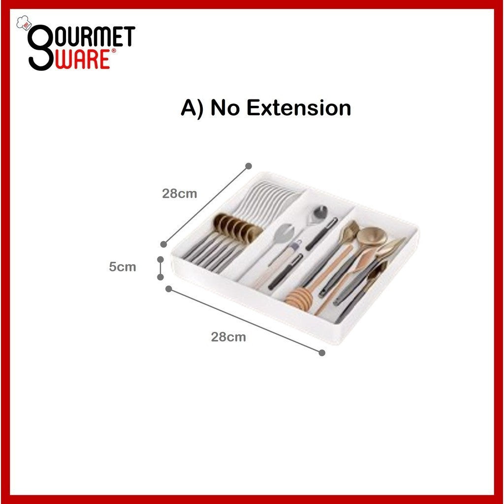 [SG Stock] Extendable Organizer | Cutlery Drawer Utensil Organizer | Adjustable Tray for Kitchen Pantry Study and Makeup