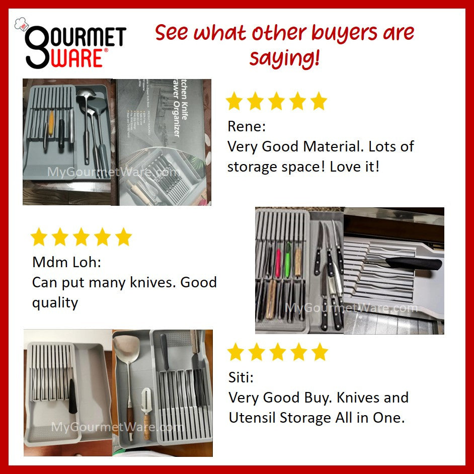 [SG Stock] XL Knife Drawer Storage | Kitchen Knife Block | Cutlery Organiser and Knives Storage Tray