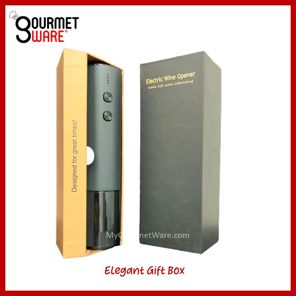 [SG Stock] Latest Compact Electric Wine Opener with Foil Cutter | USB Rechargeable