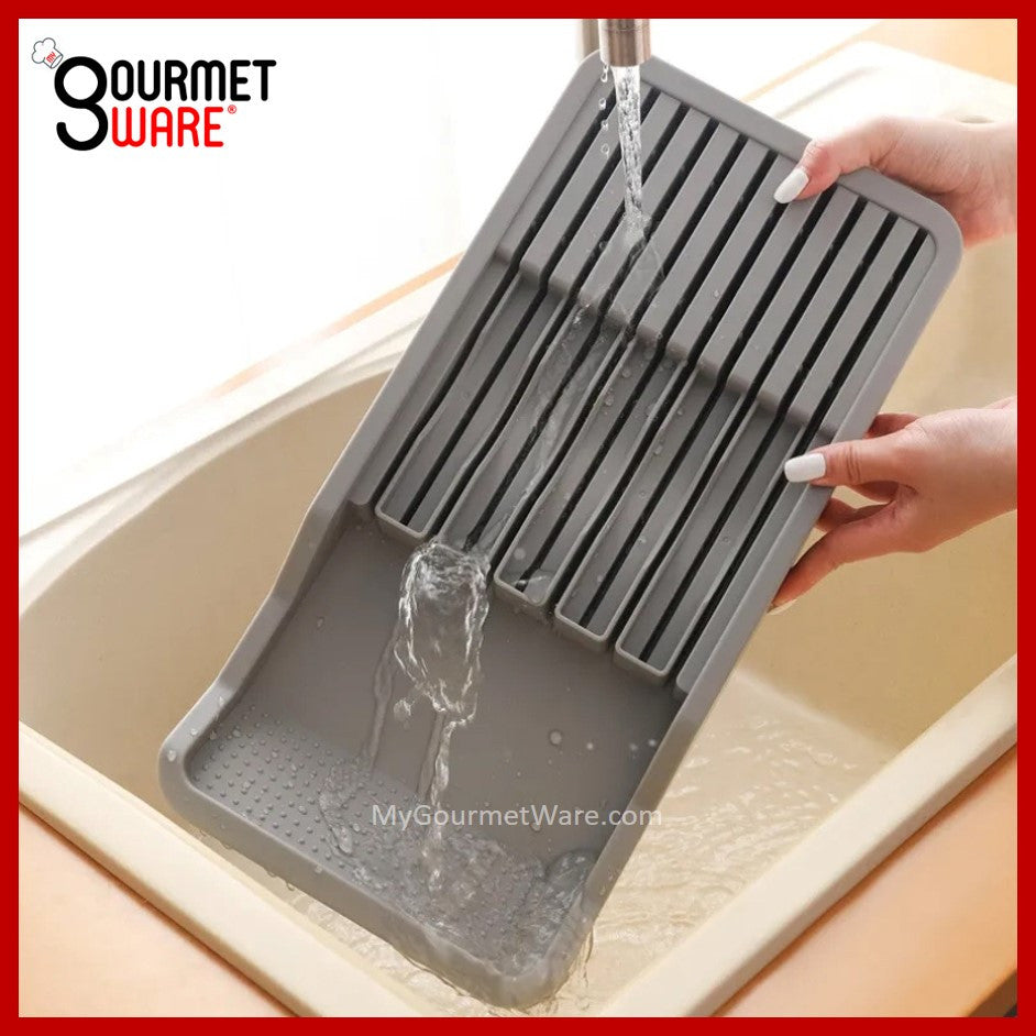 [SG Stock] XL Knife Drawer Storage | Kitchen Knife Block | Cutlery Organiser and Knives Storage Tray