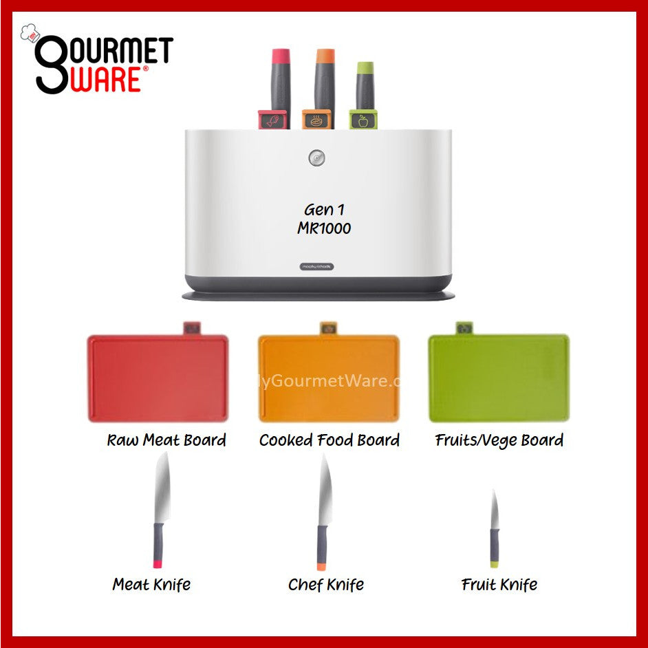 [SG Stock] 6 in 1 UV+HEAT Dry Disinfecting Steriliser Cutting Board and Knife Rack Set by Morphy Richards (New Model)