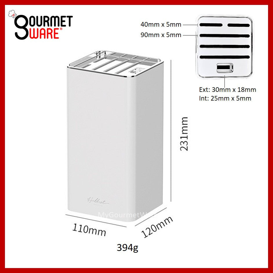 [SG Stock] Kitchen Knife Block | Knife Rack l Space Saving Knife Holder | Knives Storage| Black White Knife Rest