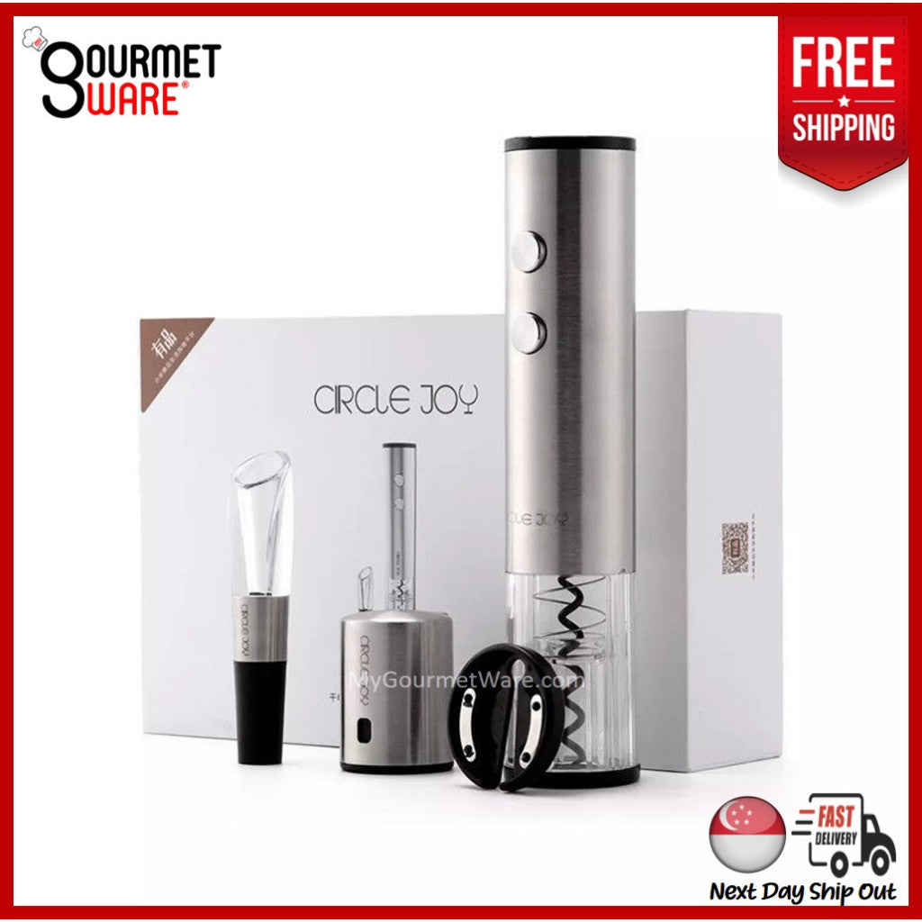 [SG Stock] 4in1 Xiaomi Circle Joy Deluxe Wine Opener Gift Set | Electric Wine Opener with Foil Cutter Aerator