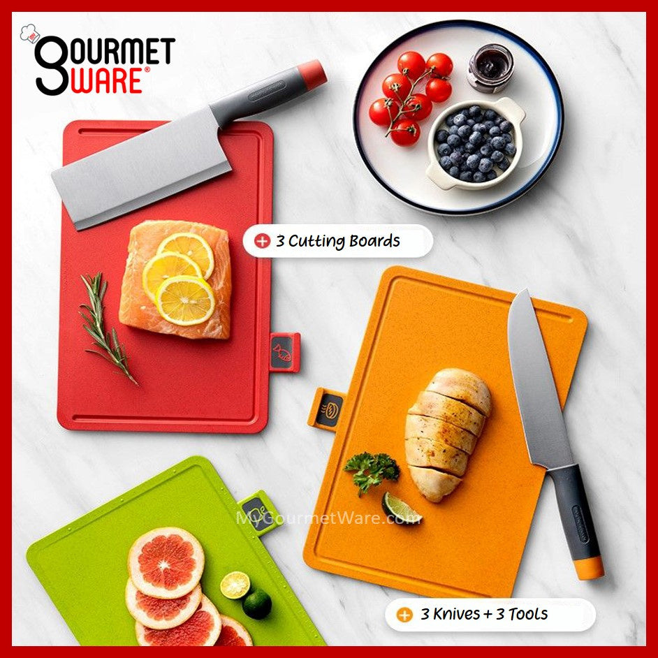 [SG Stock] 6 in 1 UV+HEAT Dry Disinfecting Steriliser Cutting Board and Knife Rack Set by Morphy Richards (New Model)