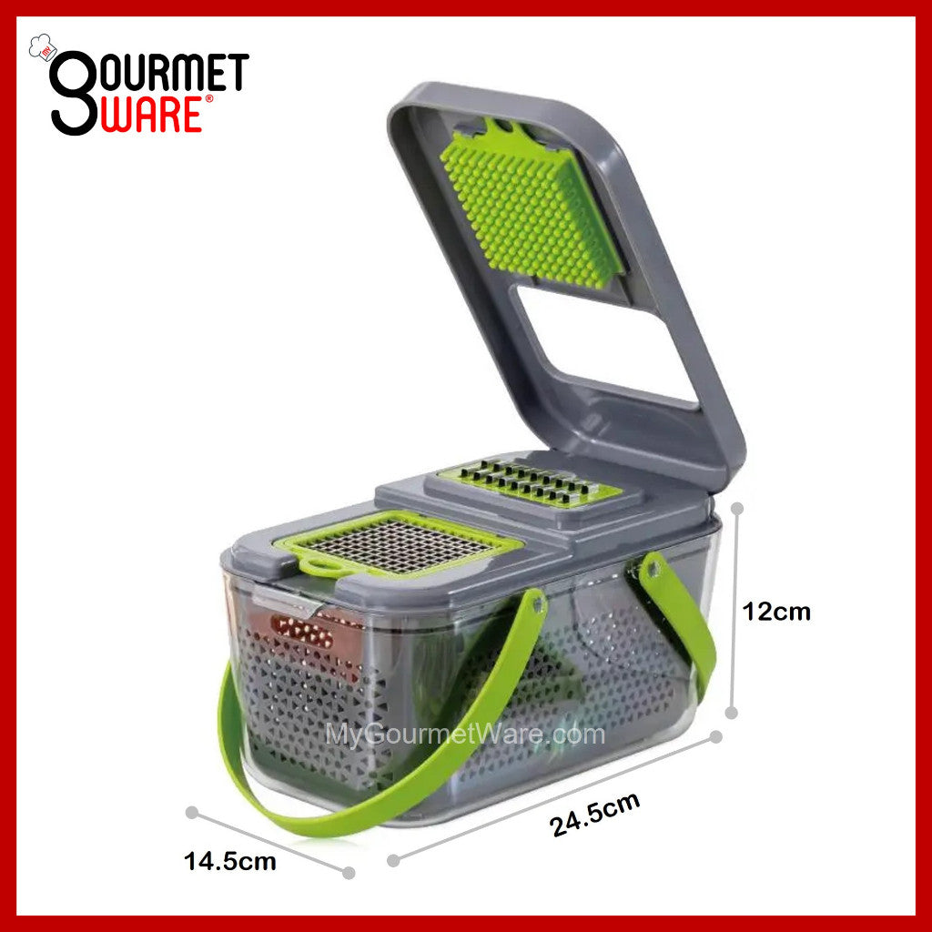 [SG Stock] 22 in 1 Multi-Functional Food Chopper Vegetable Cutter Garlic Chopper Dicer Grater Mandoline Slicer