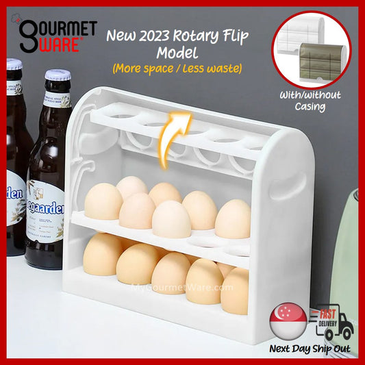 [SG Stock] Egg Storage Box Egg Container Kitchen Refrigerator 30 Eggs Holder 鸡蛋盒