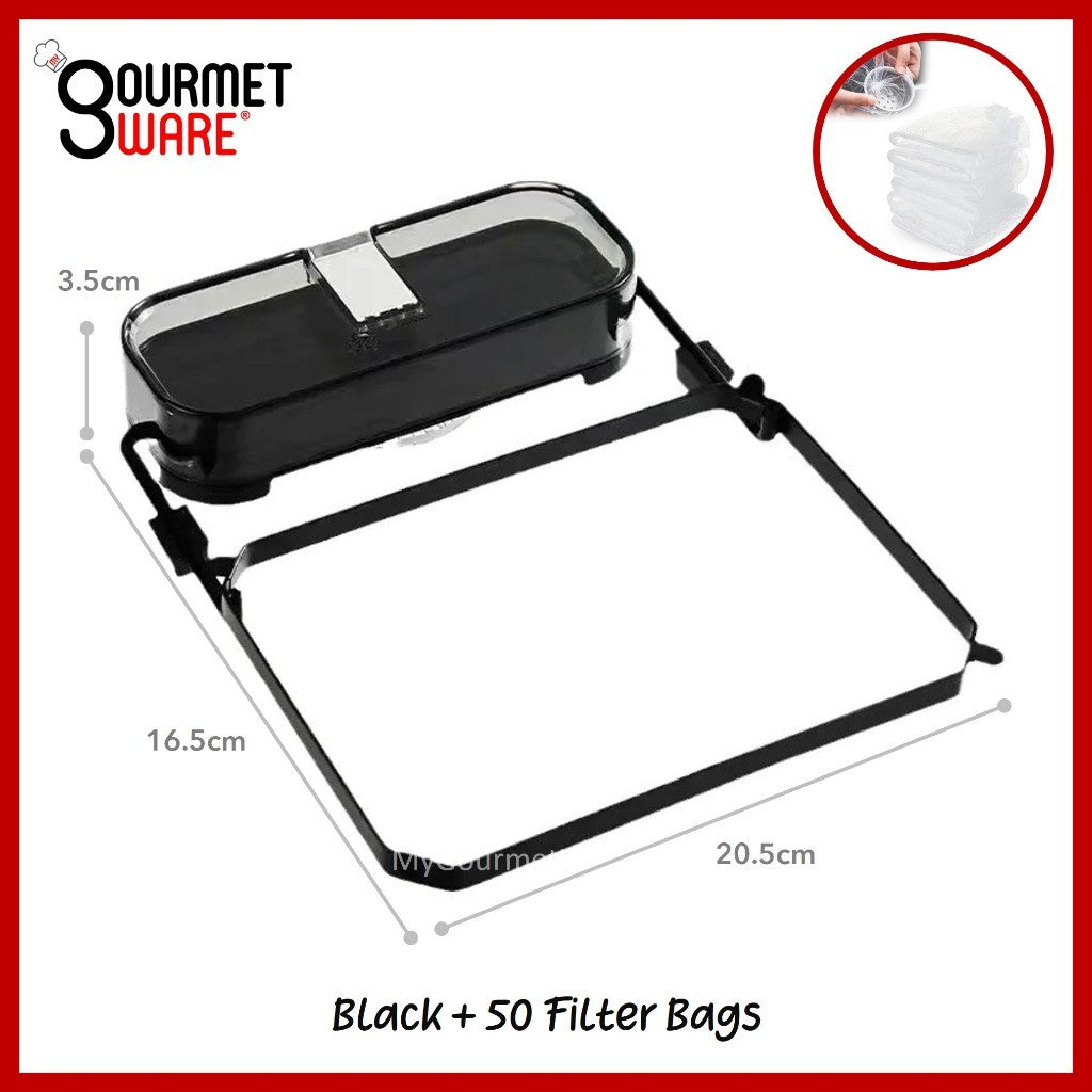 [SG Stock] Kitchen Sink Filter Drainage Rack with Disposable Filter Net Basket. Suction Type Anti Clog Sink Strainer