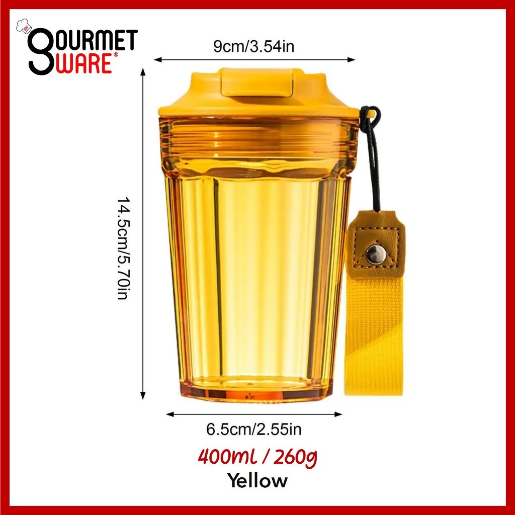 [SG Stock] 400ml 2 way Drinking Cup | Leak Proof Mug | Tritan Water Bottle Tumbler with sipping straw