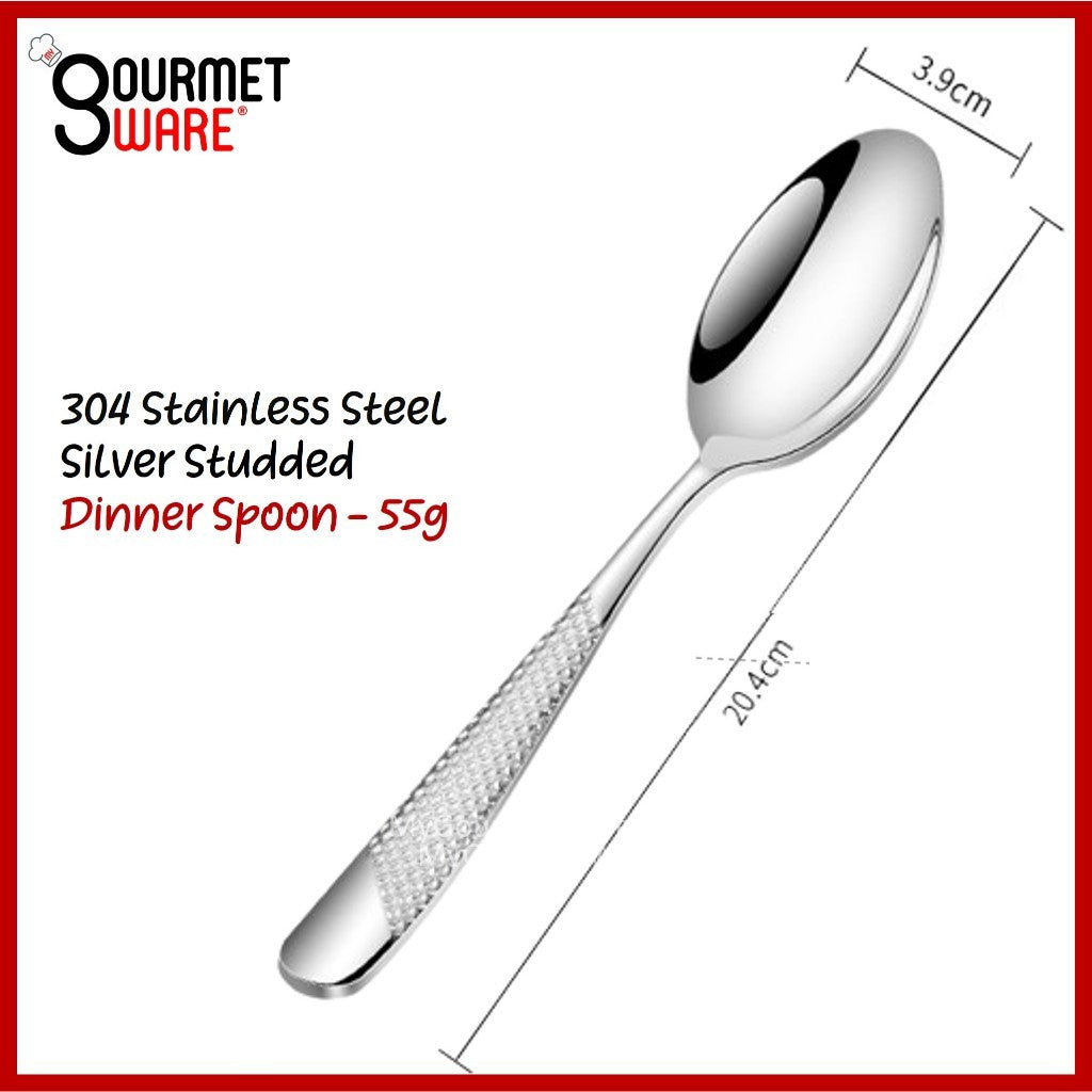 [SG Stock] Gold Accented Cutlery | Stainless Steel Serving Fork, Knife, Spoon Silverware Tableware Flatware Dinnerware