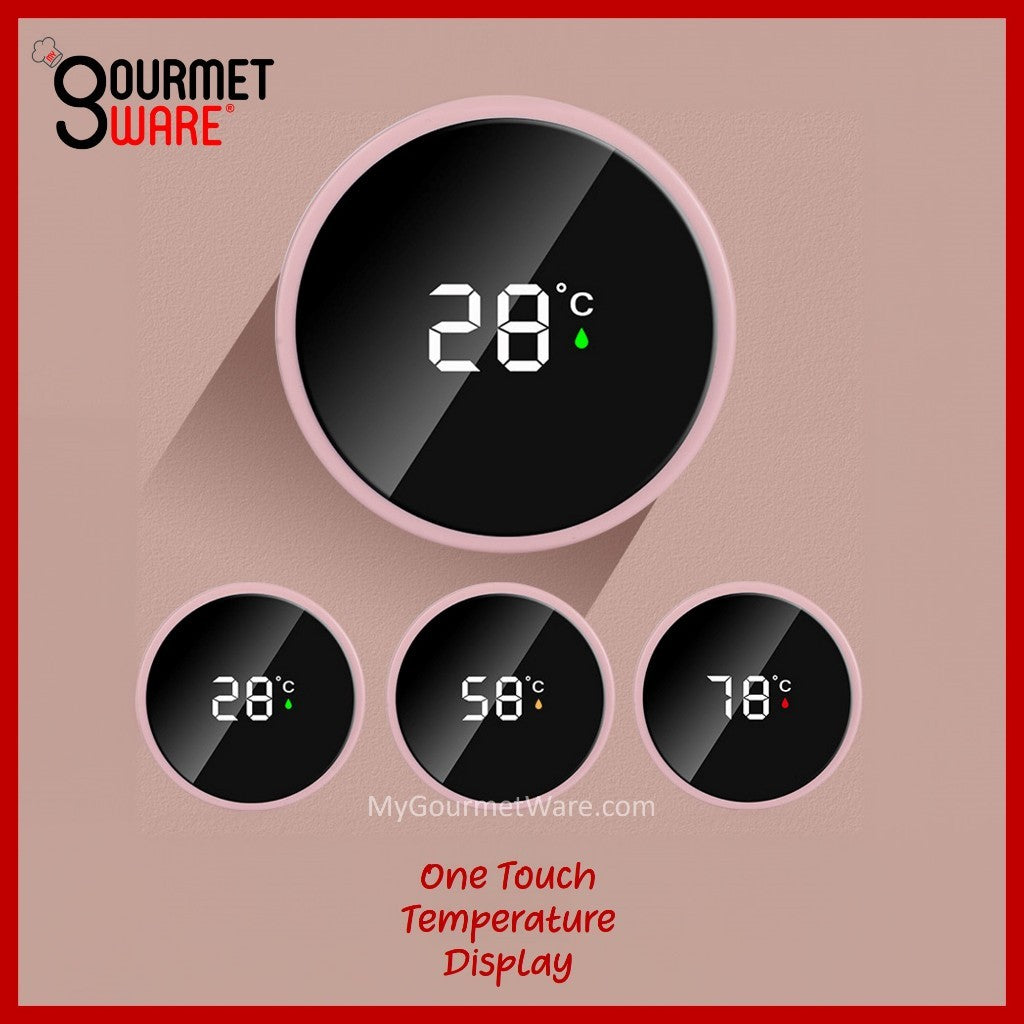 [SG Stock] 500ml Thermal Flask Temperature Display | Battery Replaceable | Stainless Steel Vacuum Flask Hot Water Bottle