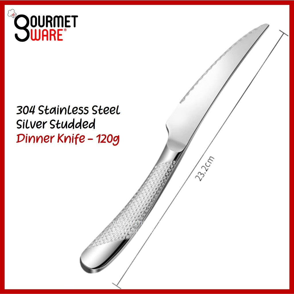[SG Stock] Gold Accented Cutlery | Stainless Steel Serving Fork, Knife, Spoon Silverware Tableware Flatware Dinnerware
