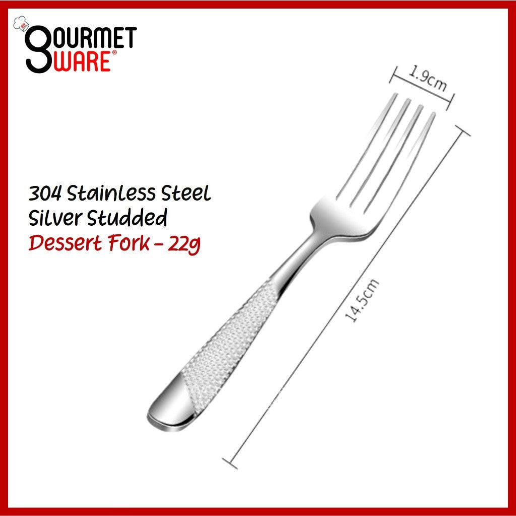 [SG Stock] Gold Accented Cutlery | Stainless Steel Serving Fork, Knife, Spoon Silverware Tableware Flatware Dinnerware