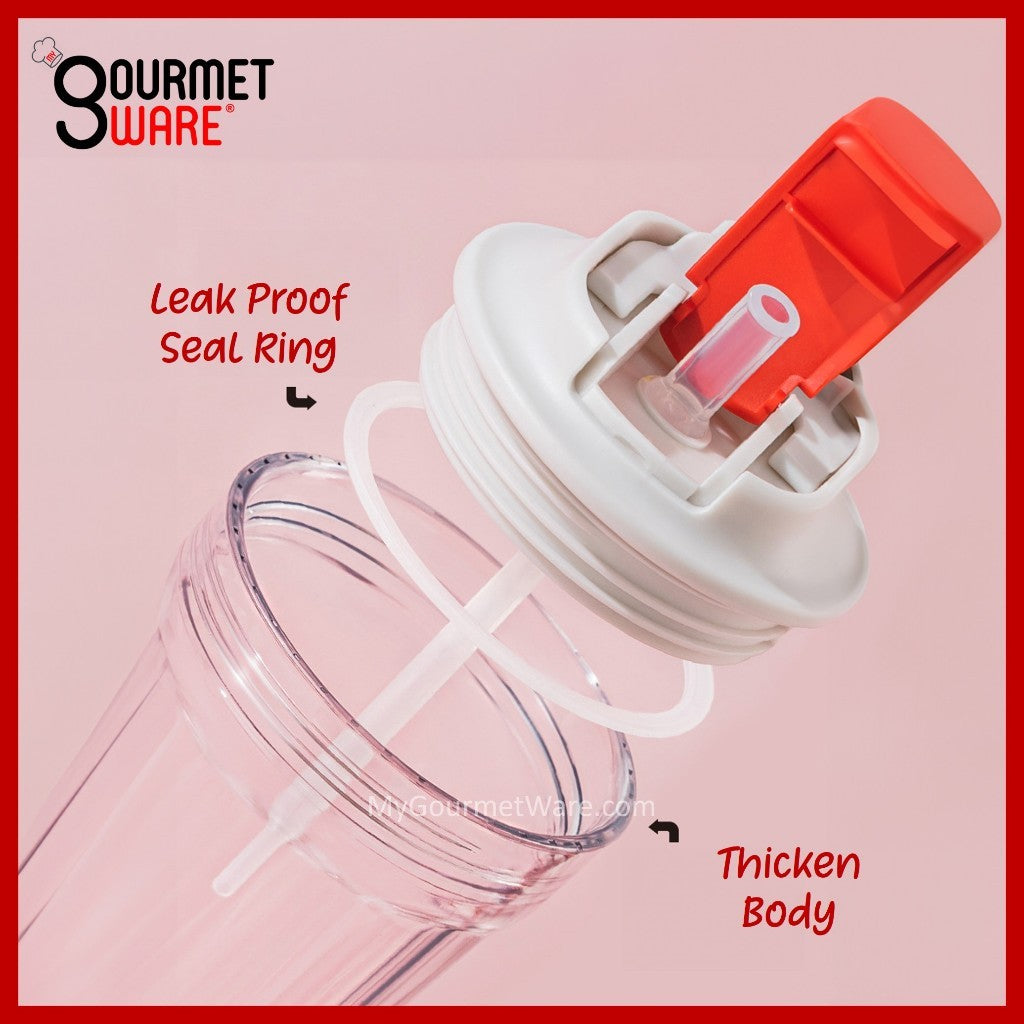[SG Stock] 400ml 2 way Drinking Cup | Leak Proof Mug | Tritan Water Bottle Tumbler with sipping straw
