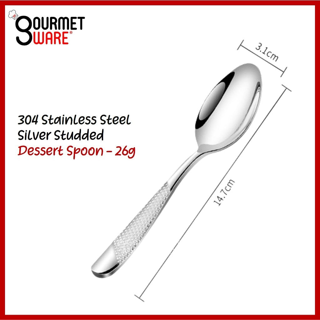 [SG Stock] Gold Accented Cutlery | Stainless Steel Serving Fork, Knife, Spoon Silverware Tableware Flatware Dinnerware
