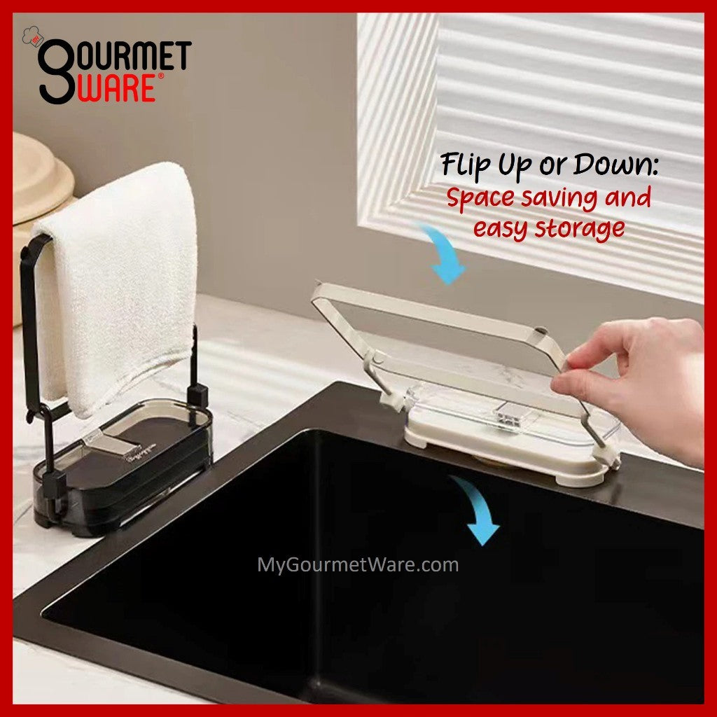 [SG Stock] Kitchen Sink Filter Drainage Rack with Disposable Filter Net Basket. Suction Type Anti Clog Sink Strainer