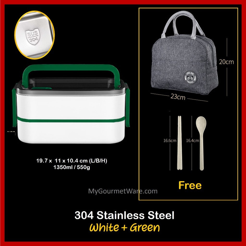 [SG Stock] Stainless Steel Lunch Box & FREE Thermal Bag