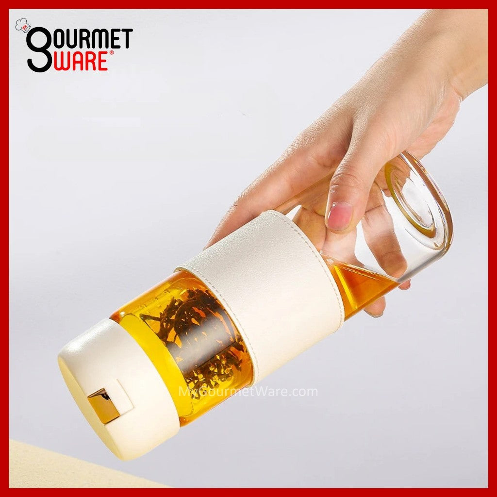 [SG STOCK] 450ml Magnetic Tea Capsule Tea Infuser Bottle Cold Brew Coffee Strainer Fruit Tea Glass Bottle  泡茶瓶