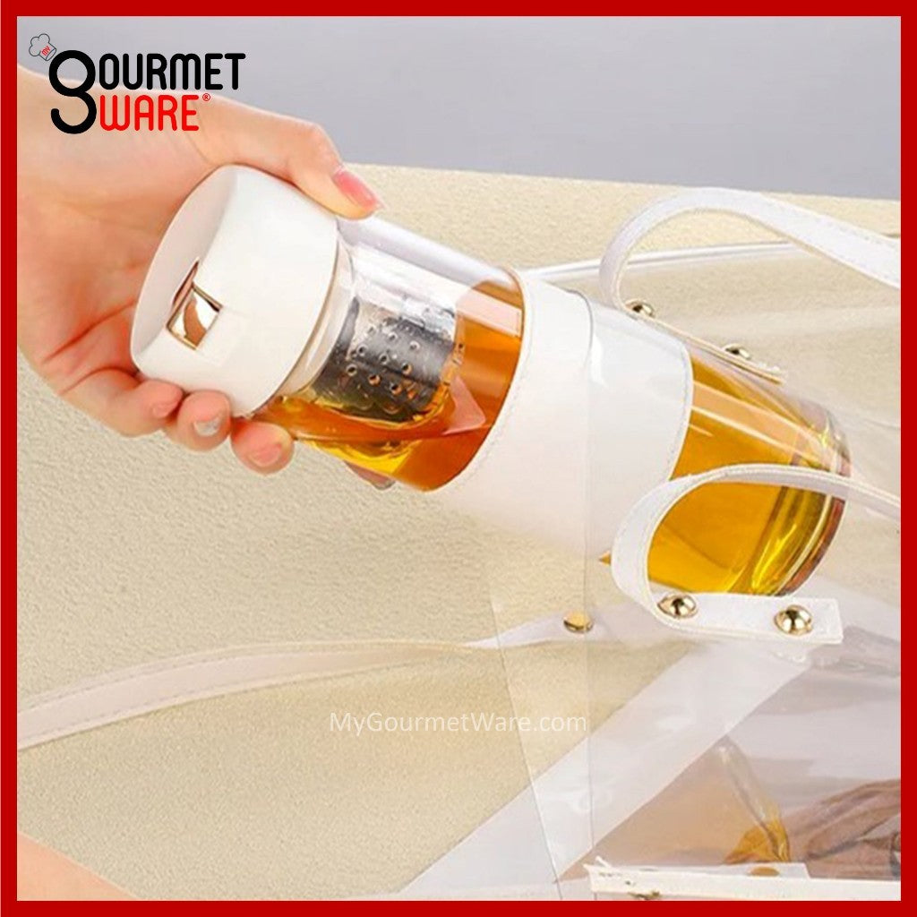 [SG STOCK] 450ml Magnetic Tea Capsule Tea Infuser Bottle Cold Brew Coffee Strainer Fruit Tea Glass Bottle  泡茶瓶