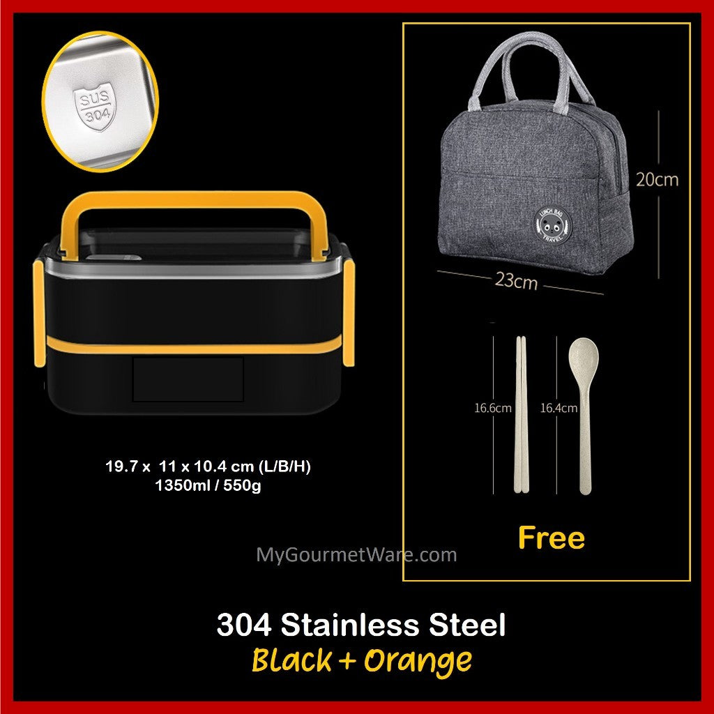 [SG Stock] Stainless Steel Lunch Box & FREE Thermal Bag