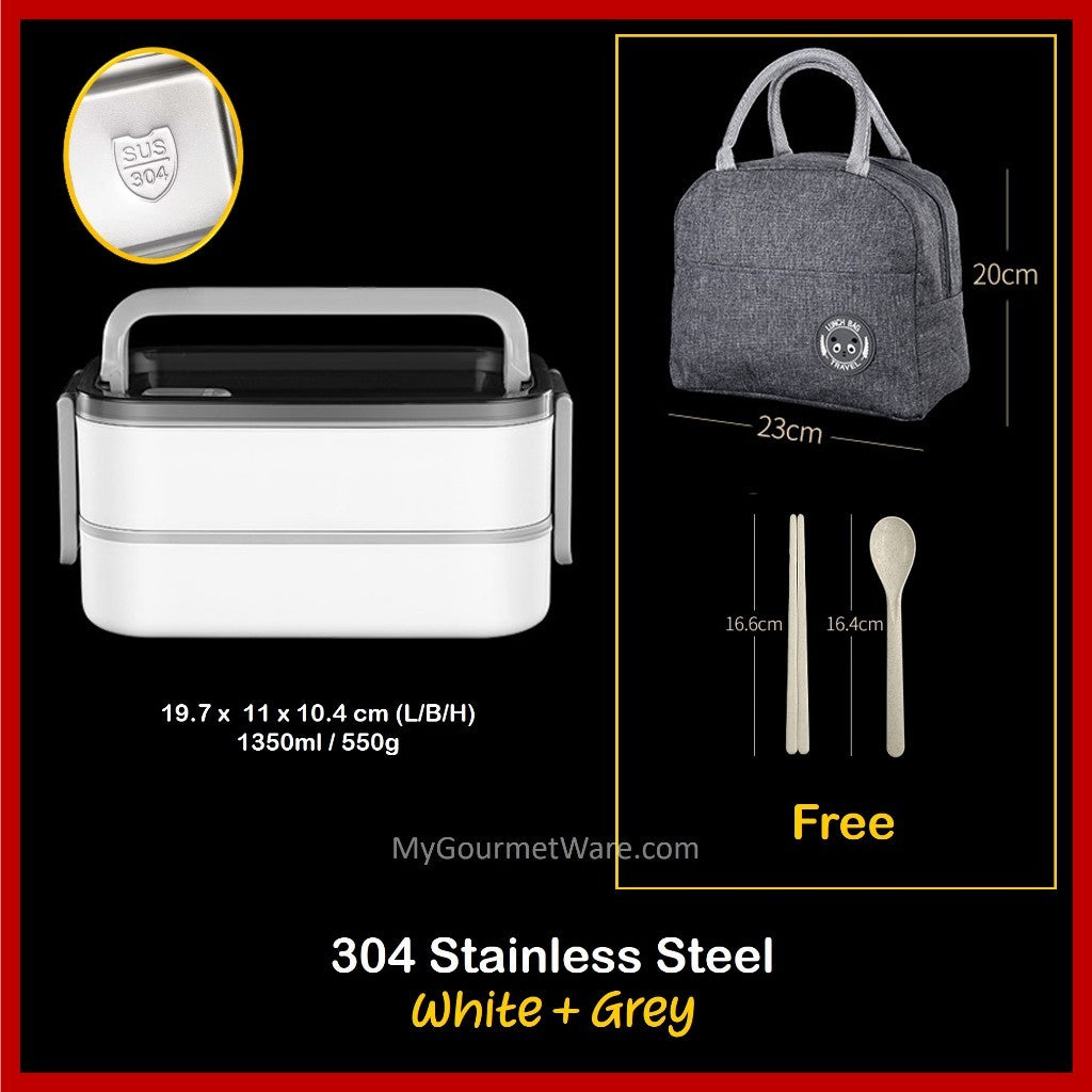 [SG Stock] Stainless Steel Lunch Box & FREE Thermal Bag