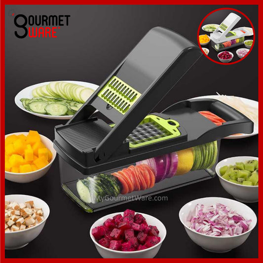 [SG Stock] 13 in 1 Multi-Functional Food Chopper Vegetable Cutter Garlic Chopper Dicer Grater Mandoline Slicer