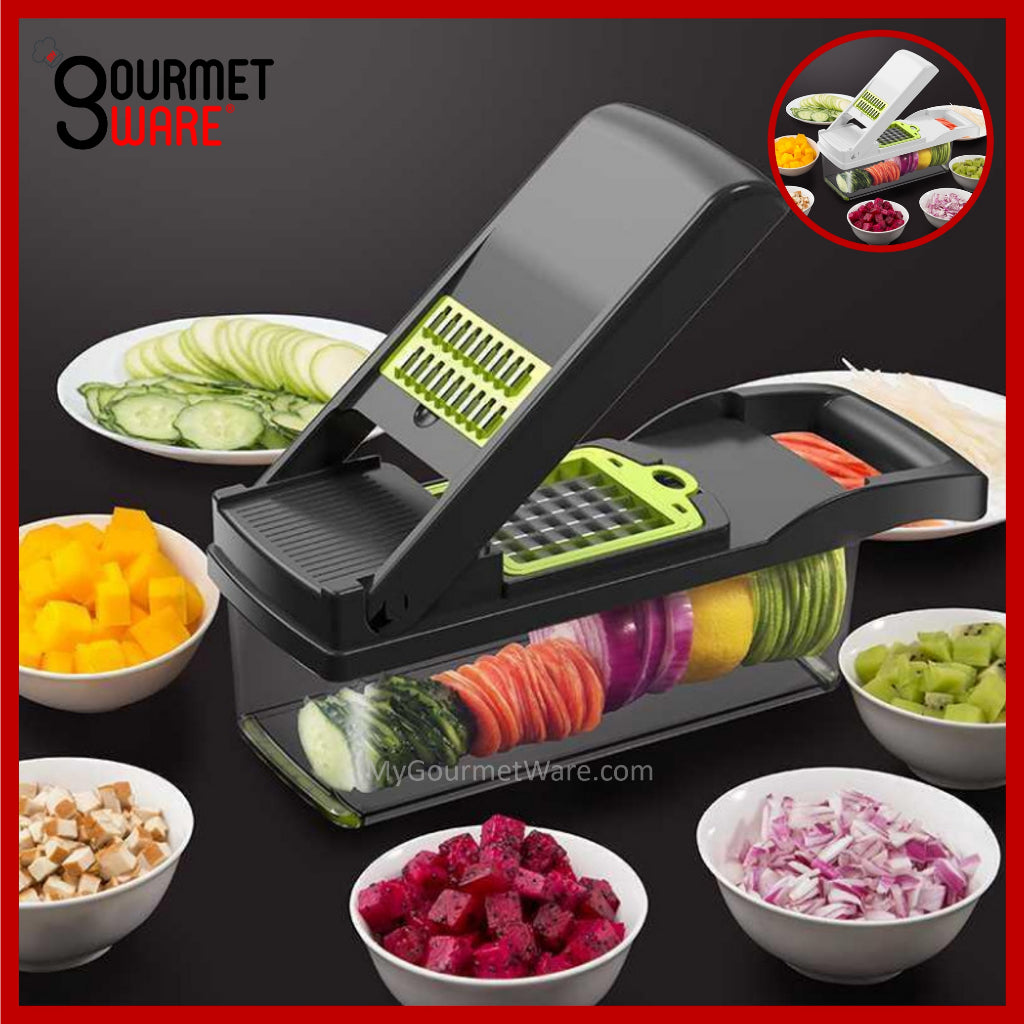 [SG Stock] 13 in 1 Multi-Functional Food Chopper Vegetable Cutter Garlic Chopper Dicer Grater Mandoline Slicer
