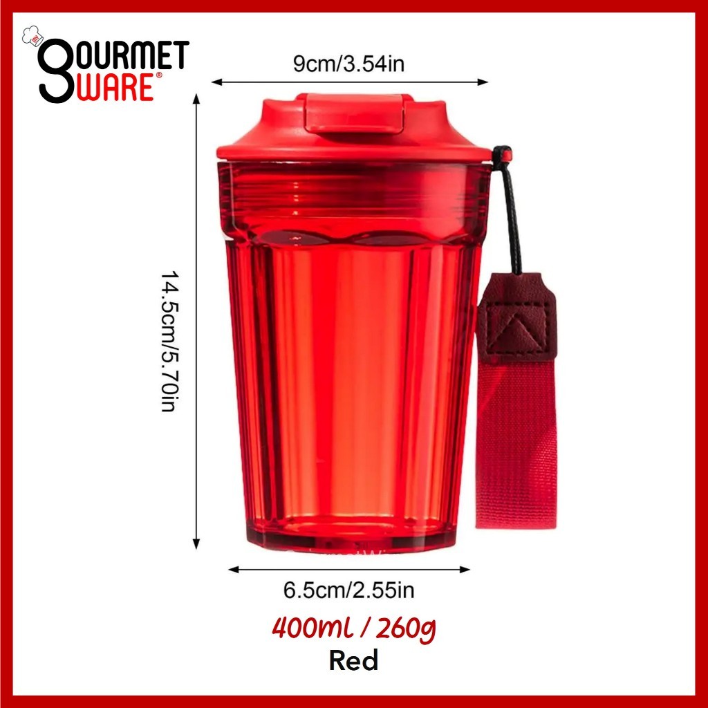 [SG Stock] 400ml 2 way Drinking Cup | Leak Proof Mug | Tritan Water Bottle Tumbler with sipping straw