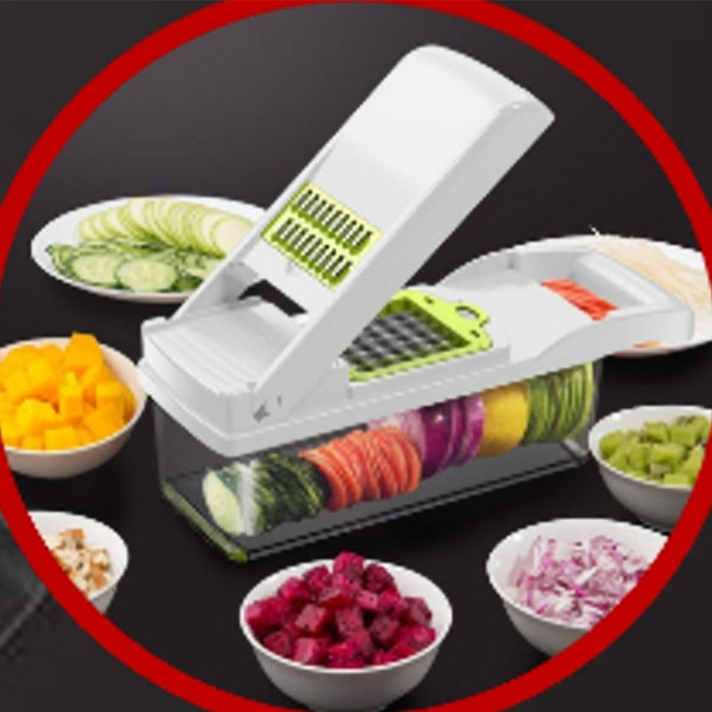 [SG Stock] 13 in 1 Multi-Functional Food Chopper Vegetable Cutter Garlic Chopper Dicer Grater Mandoline Slicer