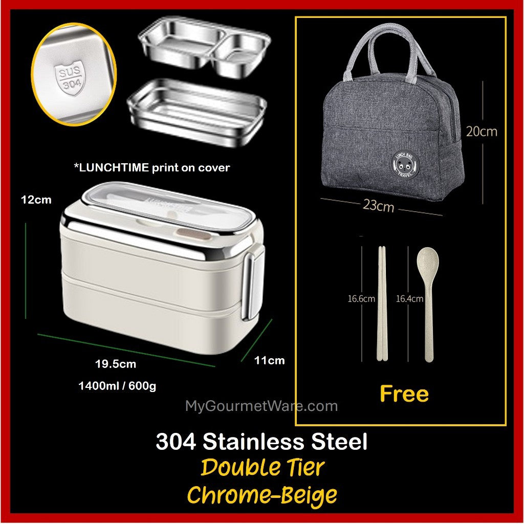 [SG Stock] Stainless Steel Lunch Box & FREE Thermal Bag